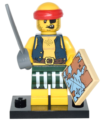 LEGO Minifigure-Scallywag Pirate-Collectible Minifigures / Series 16-COL16-9-Creative Brick Builders